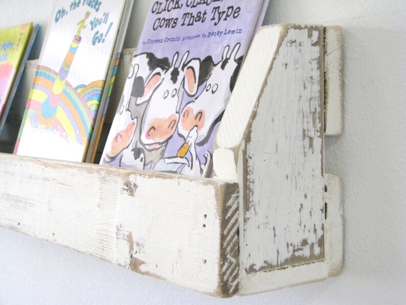Rustic Bookshelves Nursery Decor Farmhouse Shelf Etsy