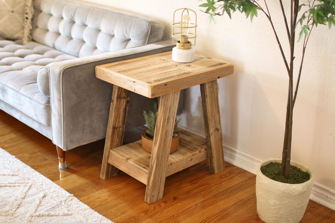 Natural A-frame End Table - Etsy