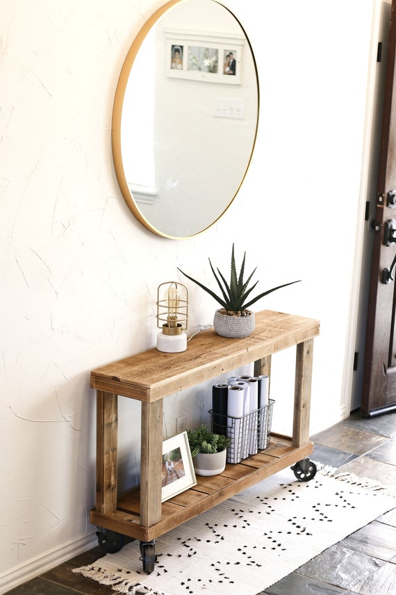 Console table with casters deals
