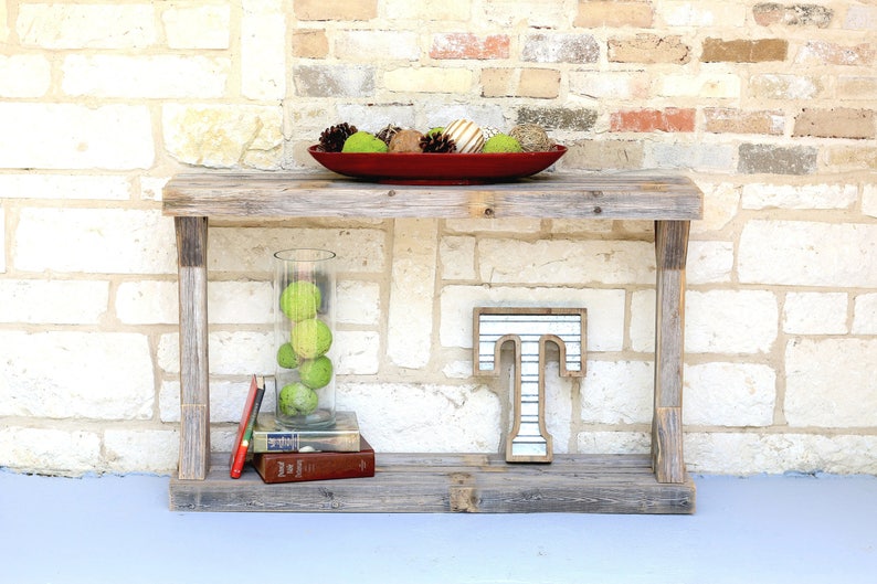 Natural Split Pedestal Console