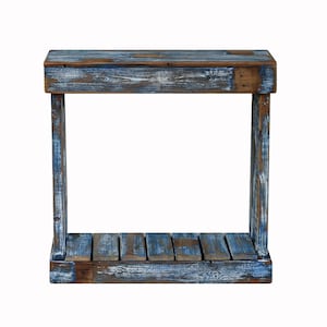 30&quot; Blue Heavy Distressed Entry Console