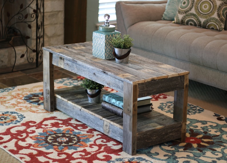 Original Coffee Table with Shelf Natural