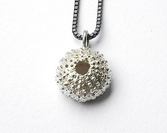 Delicate Sea Urchin Necklace, silver necklace, handmade necklace, shell necklace, bespoke necklace,