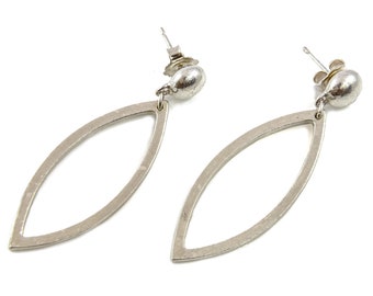 Geometric dangle earrings, long stud earrings, silver dangle earring, stud earrings, long earrings, minimalist earring, elegant earrings