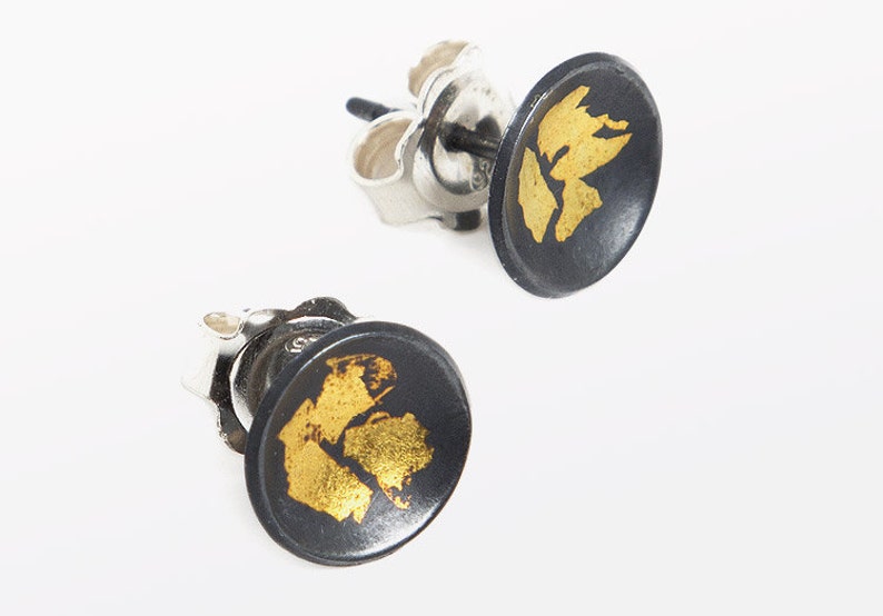 Gold Leaf Studs image 1