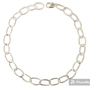 Silver Chain Necklace, chunky chain, handmade necklace, big chain necklace, statement necklace, link necklace, silver chain, large chain