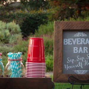 Beverage Bar, Chalkboard Printable, INSTANT download, Printable chalkboard art, Party Decor, Entertaining, wedding decor, drink sign,