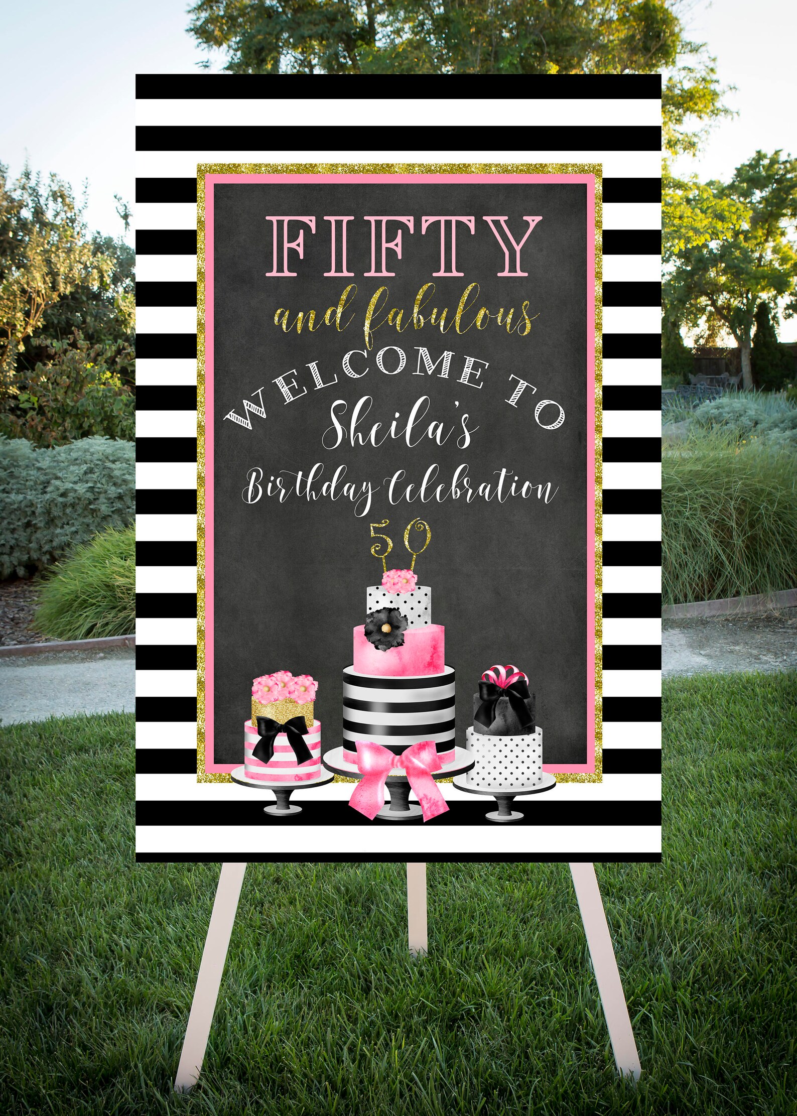 Fifty and Fabulous Custom Printable Poster Size Large | Etsy