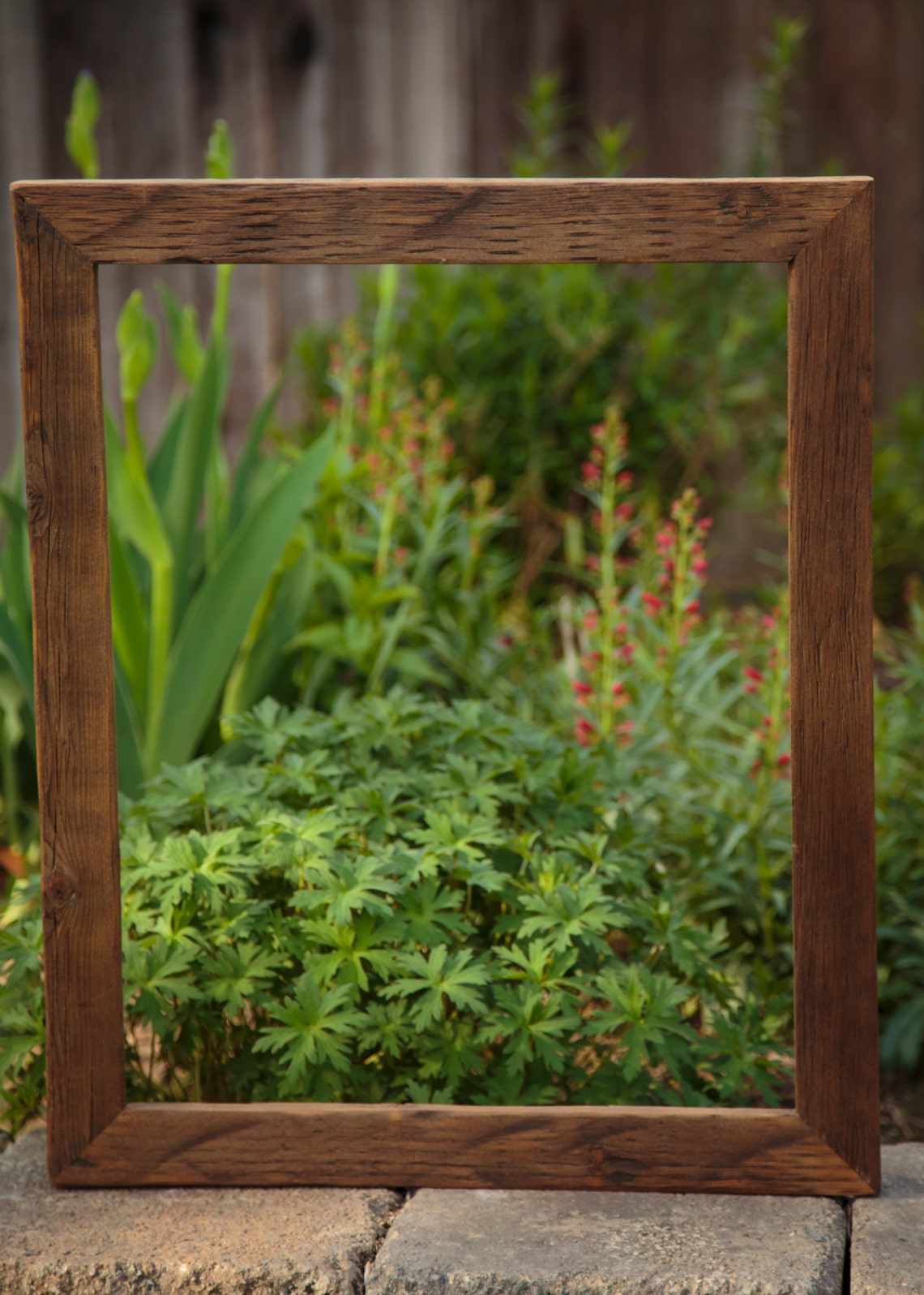 Large Rustic Frame Reclaimed Wood From 100 Year Old Vineyard Etsy