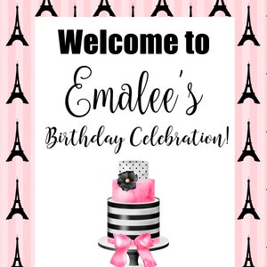 Paris Themed Party, Custom Printable, Poster Size, Large Format ...