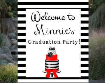 Graduation Party Welcome Grad Party Printable Sign Class of | Etsy