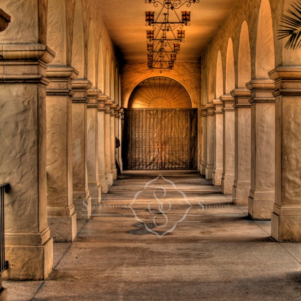 Digital Backdrop, On SALE, Photography backdrop, Digital background, Stately Hallway, HDR background, 2 files included