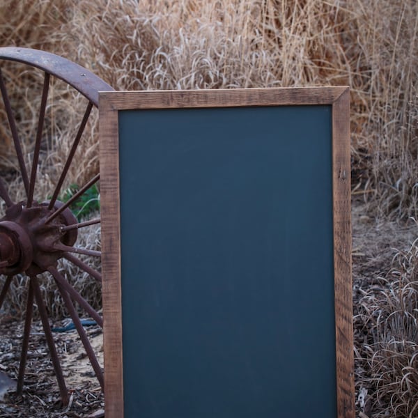 Large Chalkboard, Wedding Chalkboard, Rustic Wedding, Farmhouse decor, Reclaimed wood from 100 year old vineyard,  22"x34"