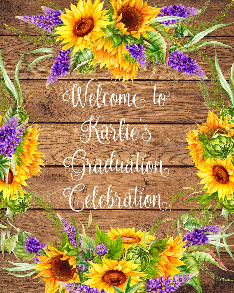 Graduation Party Decorations Sunflower Theme Grad Party Etsy