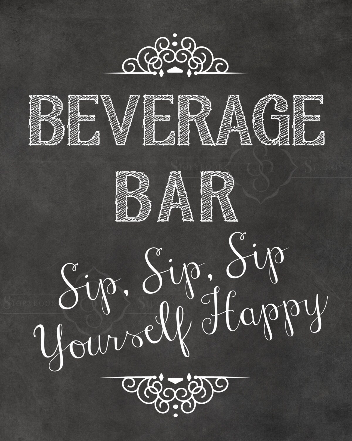 Beverage Bar Chalkboard Printable INSTANT Download - Etsy