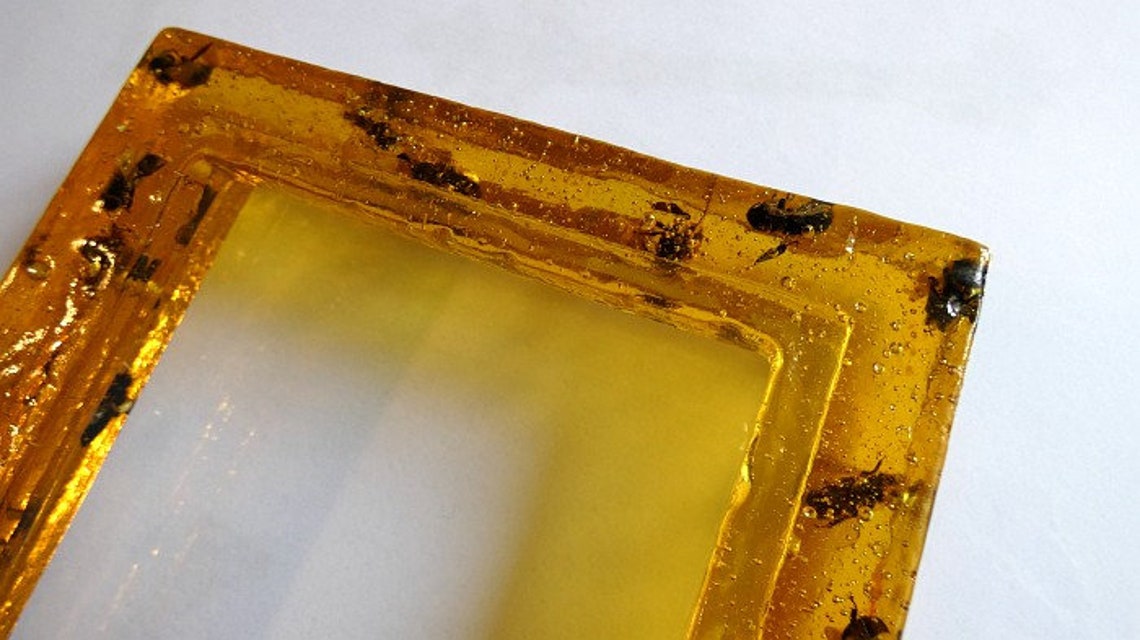 Photo Frame Handmade. Epoxy Resin and Over 25 Honey Bees Etsy UK