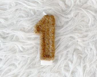 Beach summer Sand birthday number candle, comes in any number you like