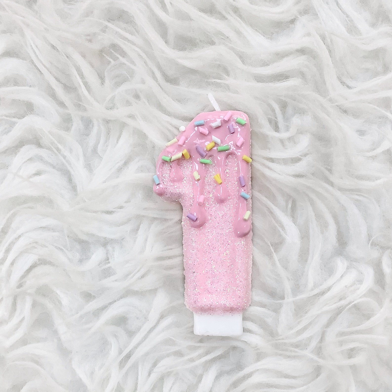 Ice Cream Glitter Birthday Number Candle Comes in Any Number Etsy