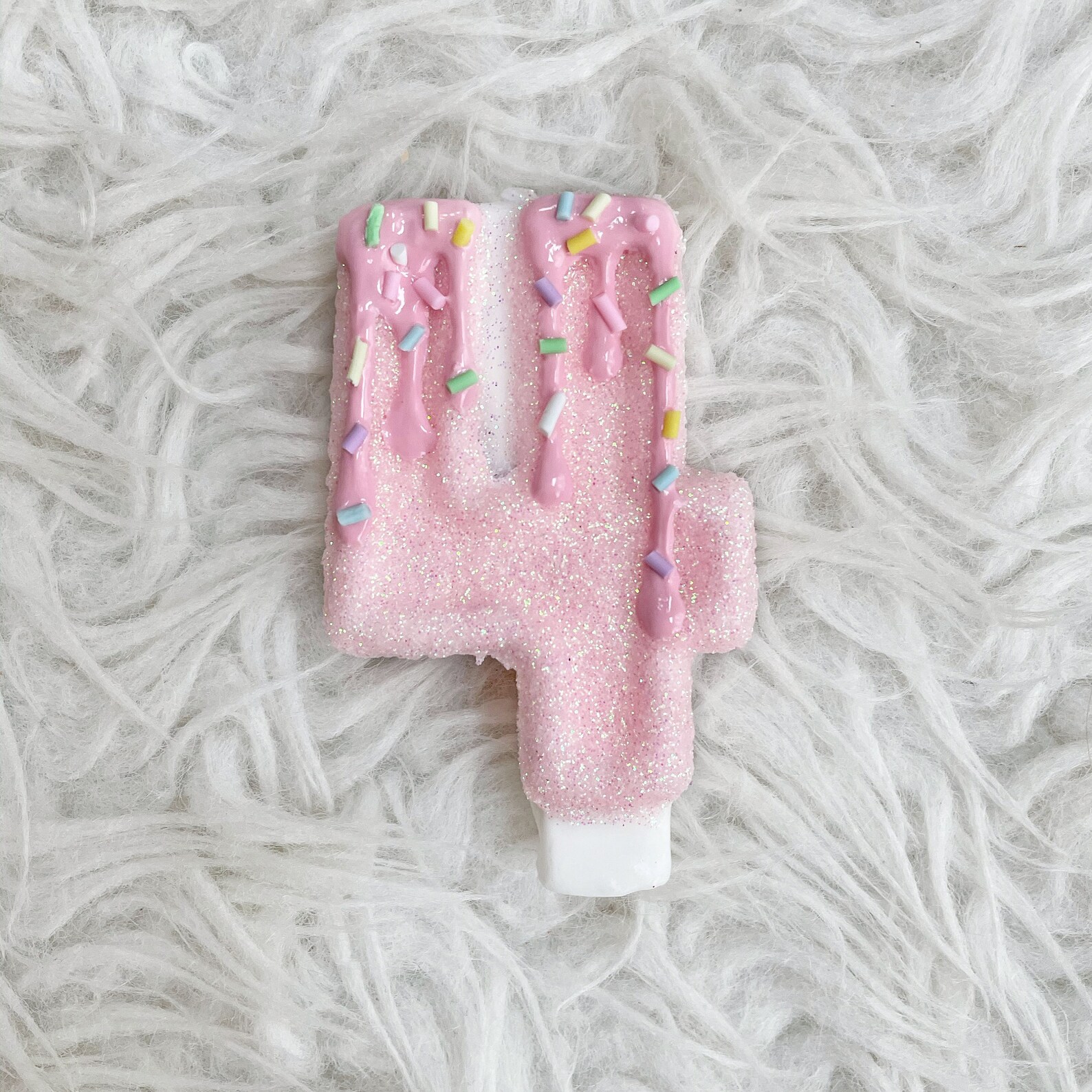 Ice Cream Glitter Birthday Number Candle Comes in Any Number Etsy