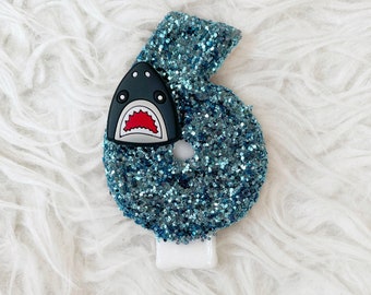 Shark glitter birthday number candle, comes in any number