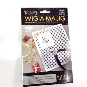 May include: A Bead Smith Wig-A-Ma-Jig Deluxe Kit for wire jewelry making. The kit includes a metal jig, wire, beads, and pliers. The packaging features a red and gold design with the text "Wig-A-Ma-Jig" and "Bead Smith".