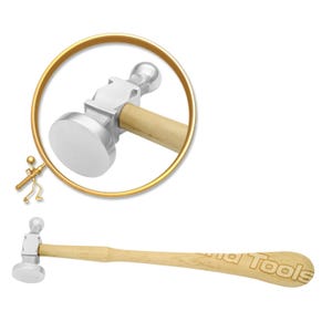 Martillo de cincelado de precisión, herramienta de cincelado, repujado y cincelado para la fabricación de joyas, cabezal de 28 mm