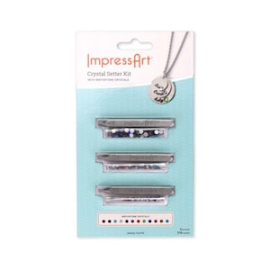 Crystal setter kit with assorted birthstone crystals, impressart jewellery tools kit, art/ craft tools, hobby craft tool