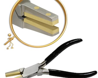Forming Flat nose pliers with Brass Jaws Inserts Jewellery making Tools Prestige 5