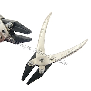Double Nylon Jaw Parallel flat nose pliers with spring Jewellery Prestige 5.5&quot; #211-8