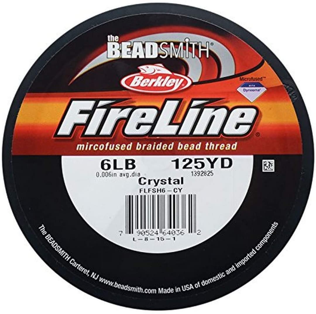 Fireline 6LB Prewaxed Beading Thread Crystal 125yd Spool .006