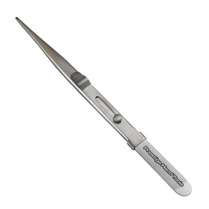 2 Pcs Stainless Steel Jewelry Tweezers Slide lock for DIY diamond gem  making tool 