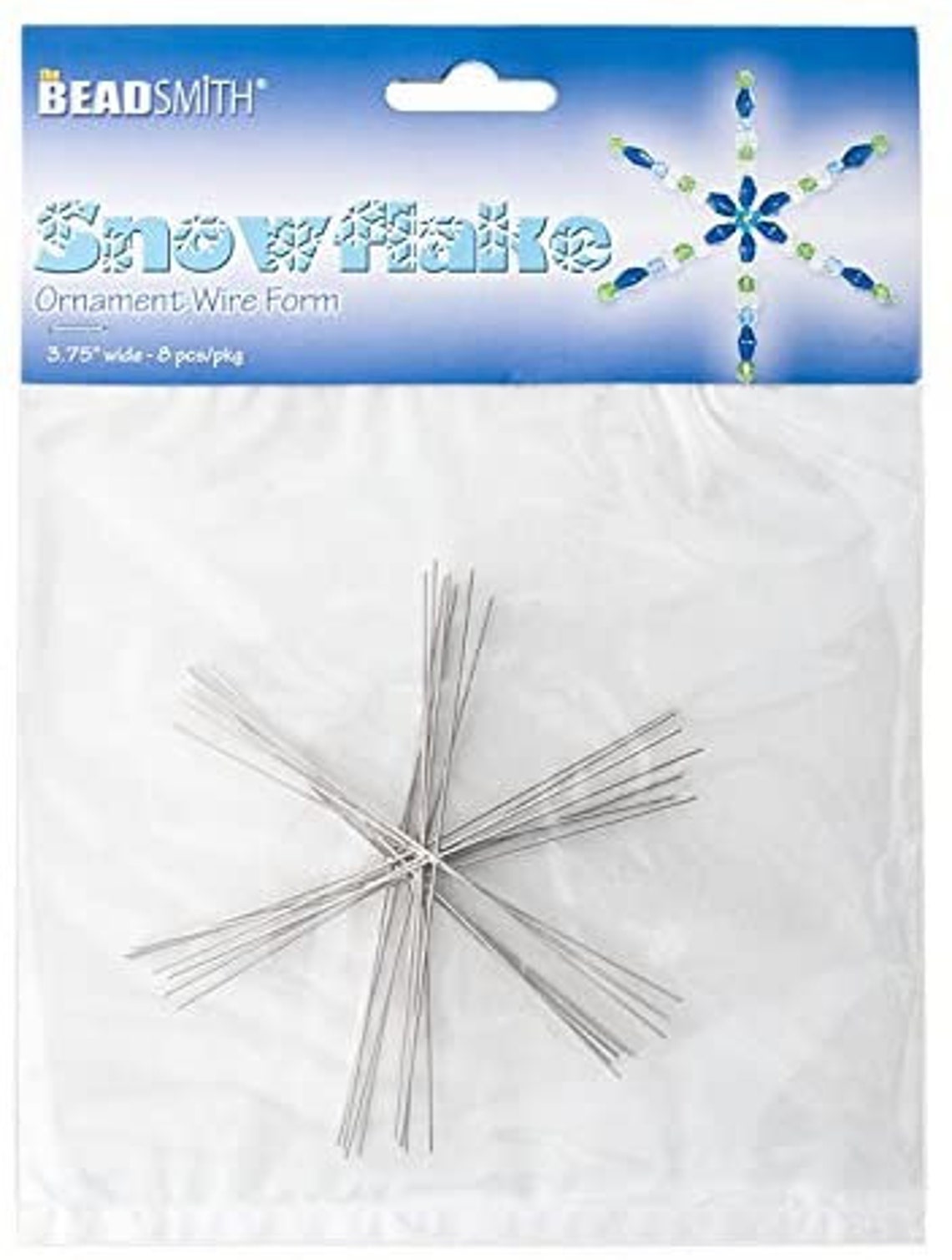 Beadsmith Snowflake 3.75 Wide Ornament Wire Form 8 Etsy UK