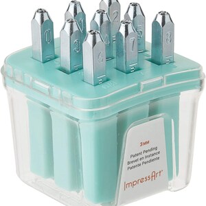 Impress Art Juniper 3MM Numbers 9 pc Metal Stamp Jewellery Making & Craft Tools, Hobby craft Tool, Bracelet making tool