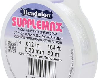 Beading cord supplemax illusion transparent clear cord beadalon 0.30mm jn0.30w-f