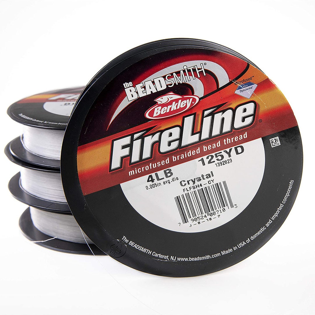 Firline 4LB Crystal Pre-waxed Bead Thread,125yd Reel .005