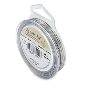 Artistic wire craft wire 22-gauge stainless steel 15yds .025"(0.64mm) jewellery wrapping wire,hobby craft tool,jewellery making tool