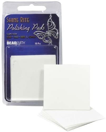 BeadSmith Shine Rite Jewellery Polishing 10-PCS Pads 2 x 2 inch ,Art&Craft Tool, Hobby Craft Tool, Project Tool