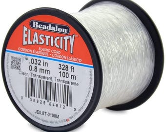 Beadalon  elasticity 0.8mm clear 100m stretch cord, beading &jewellery making tool, art /craft tool, braiding tool,hobby craft tool