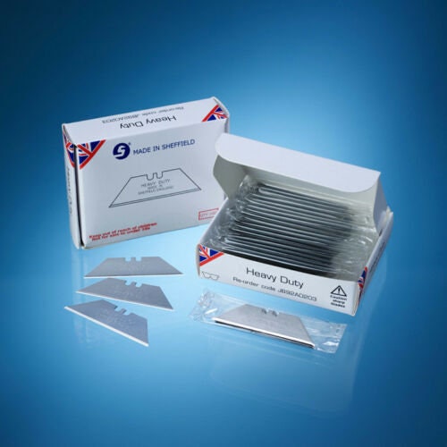 Heavy Duty Carpet Knife Blades Pack of 100 Blades Made in SHEFFIELD E…