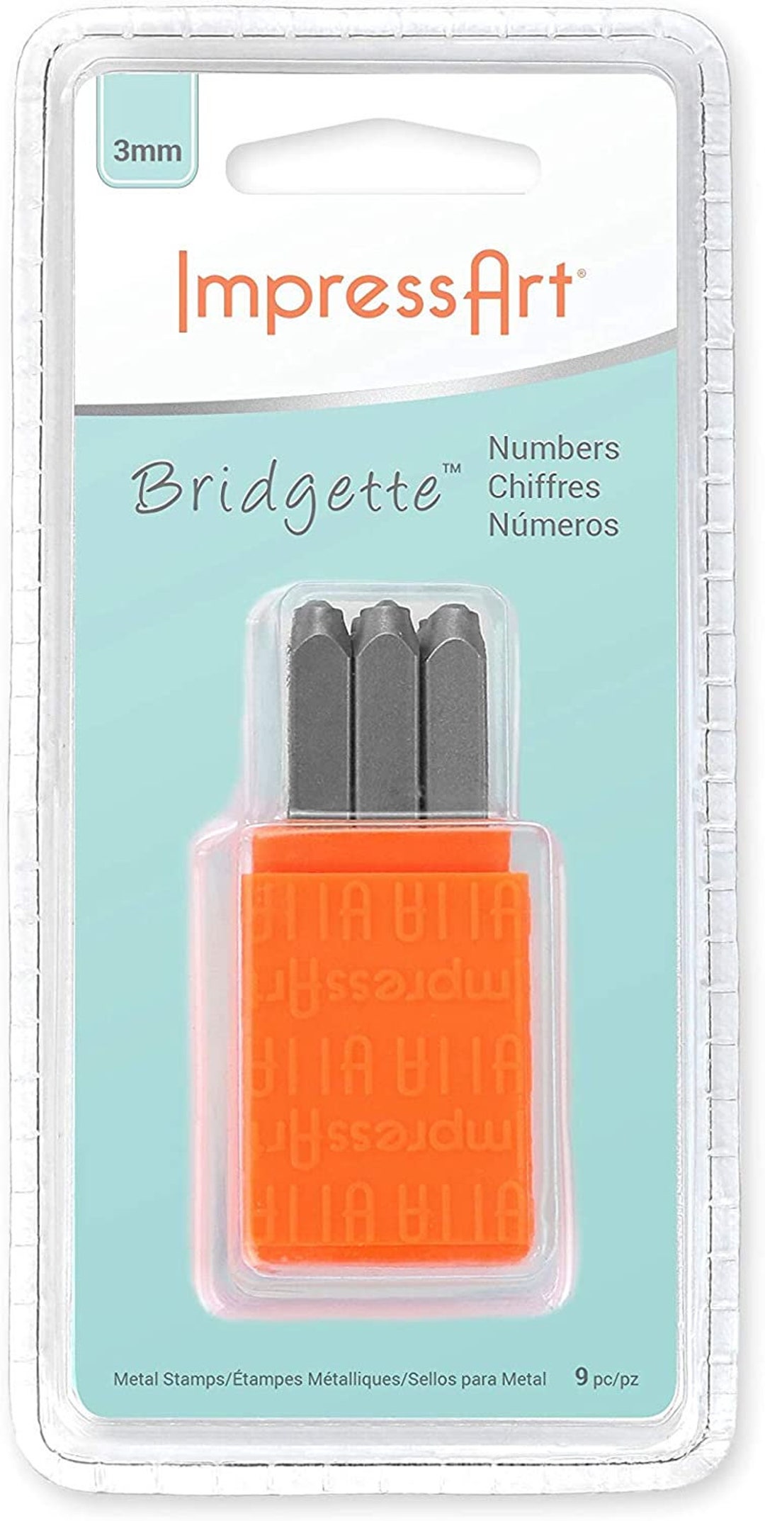 Impress Art Bridgette 3mm Numbers Metal Stamp Set Art & Craft Tools - Etsy