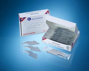 200 x concave carpet cutting tools made in sheffield england for delphin handles