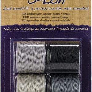 Bead Smith S-Lon Bead Cord Tex210 4/Pkg-Cool Neutral