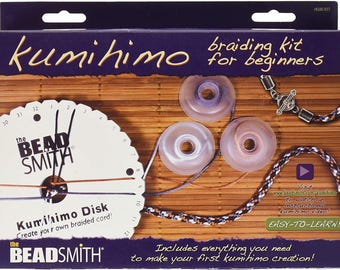 Beadsmith kumihimo-vlechtset voor beginners, gereedschap voor het maken van armbanden/sieraden, hobbygereedschap (kumi-kiti)