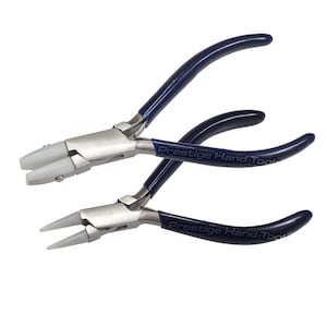 Prestige double nylon jaw flat & nylon jaw round nose pliers jewellery making tools 2 pcs