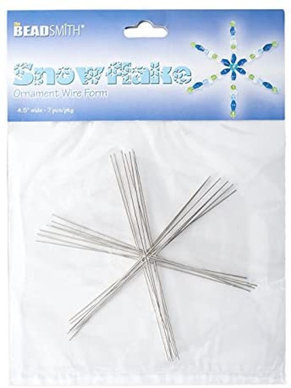 Beadsmith Snowflake 4.5 Wide Ornament Wire Form 7 Etsy