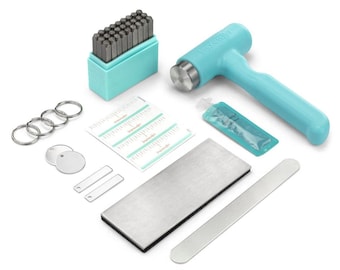 Grundset zum Handstempeln mit Bridgette, Metallstempelset, Set zur Herstellung von Metallschmuck, Impressart, Metallbearbeitungswerkzeug, Hobby-Bastelwerkzeug