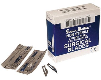 100 x swann morton surgical - carbon steel non sterile- arts crafts design medical signs cardmaking etc