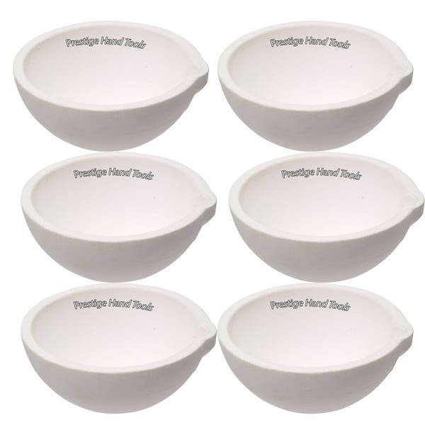 bols de 6 x fusion en céramique le creuset fonte plats Casting raffinage or argent Prestige 100g