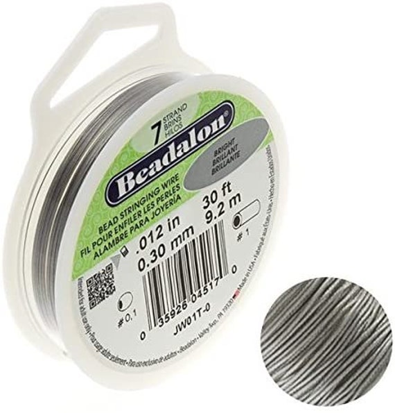 Beadalon JW01-T-0 Filo Da Gioielleria 7 Capi Nylon – 0,30 Mm X 9,1 M, Brillante