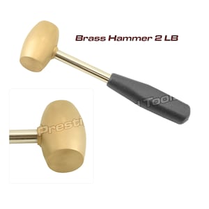 Prestige Brass Hammer Mallet steel handle jewellers metal silver smith stamp dapping 2 LB